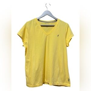 Nautica Yellow V-Neck Tee – XL